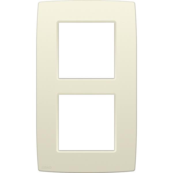 Plaque de recouvrement (60mm) double vertical, crème