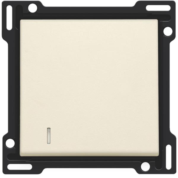 Manette avec voyant pour bouton poussoir, crème