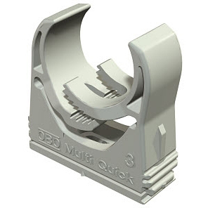 Collier Multi-QUICK 25-28,5mm gris clair RAL 7035 - polyamide
