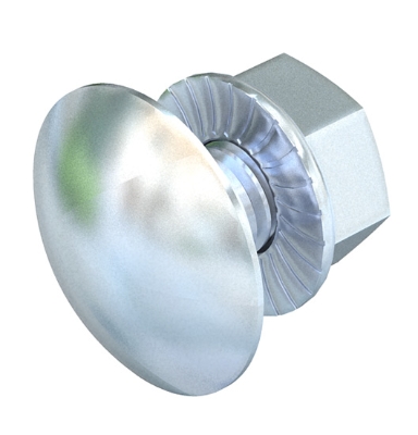 Boulon à tête ronde et collet carré + écrou combi FRSB M6x12 F