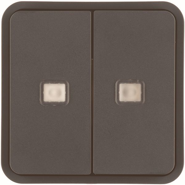 Touche cubyko KNX 2/4 boutons-poussoirs avec LED gris