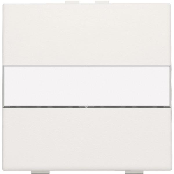 Manette simple avec porte-étiquette pour poussoir câble-bus ou RF, blanc