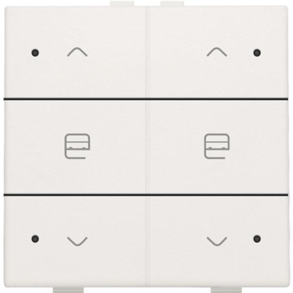 Home Control commande double moteur avec touche sixtuple+led, Original blanc
