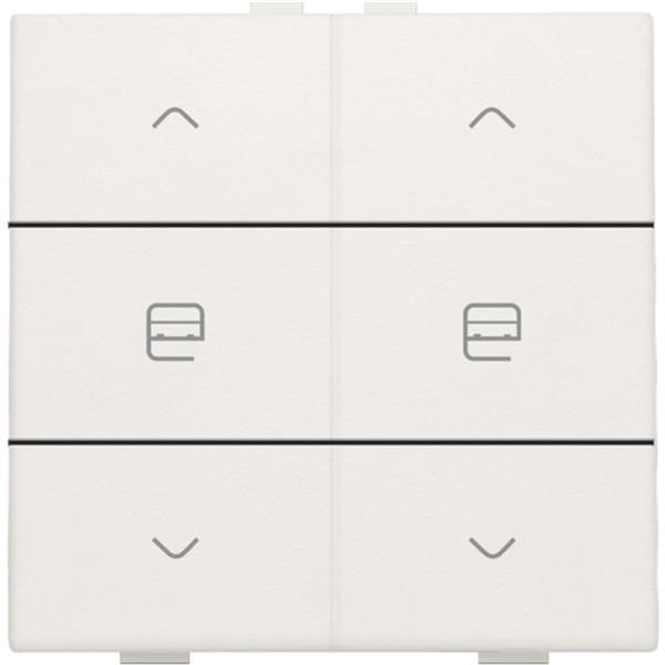 Home Control commande double moteur avec touche sixtuple, Original blanc