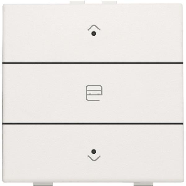 Home Control commande simple moteur avec touche triple+led, Original blanc