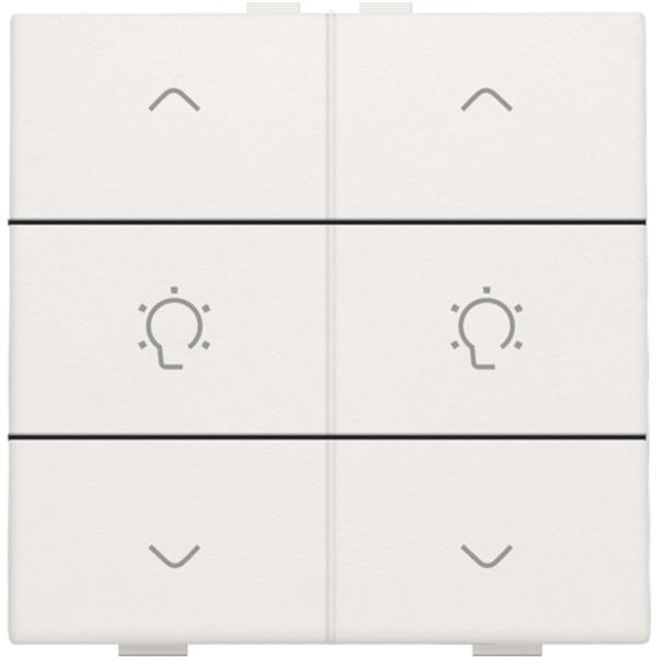 Home Control commande double variateur avec touche sixtuple, Original blanc
