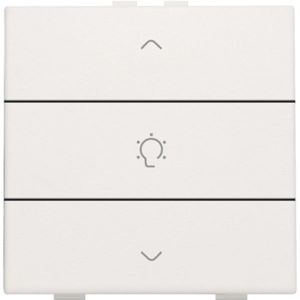 Home Control commande simple variateur avec touche triple, Original blanc
