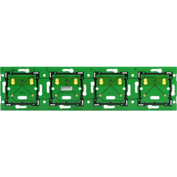 Home Control platine murale quadruple horizontal: entraxe 71mm