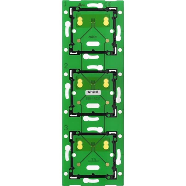 Home Control platine murale triple vertical: entraxe 71mm