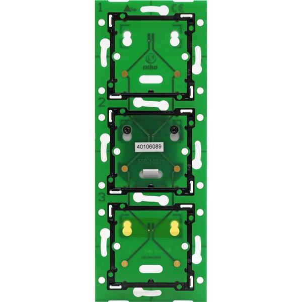 Home Control platine murale triple vertical: entraxe 60mm