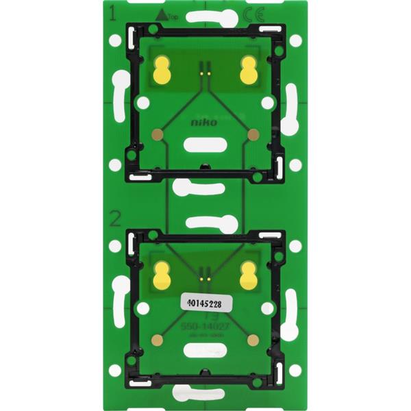 Home Control platine murale double vertical: entraxe 71mm
