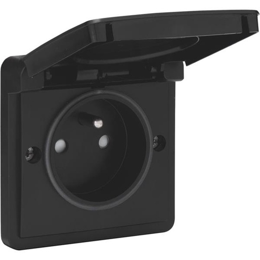[NIK761-36600] Hydro prise 2P+T (broche) noir