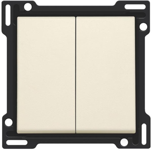 [NIK100-61505] Manette double pour bouton poussoir, crème