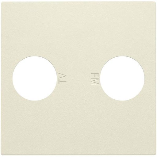 [NIK100-69702] Enjoliveur pour connection coax EDU tv + FM, crème