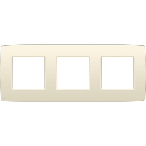 [NIK100-76700] Plaque de recouvrement (71mm) triple horizontal, crème