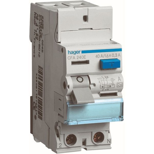 [HAGCFA240E] Interrupteur différentiel 2P 40A 300mA type A