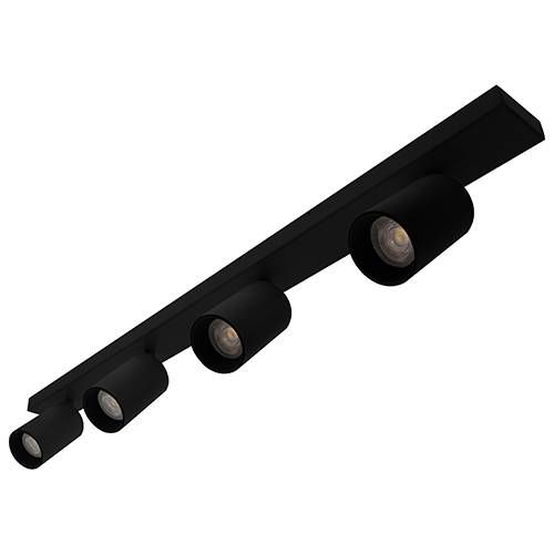 [INDWA20105] Riva 4 GU10 max 4x13W PAR16 noir mat