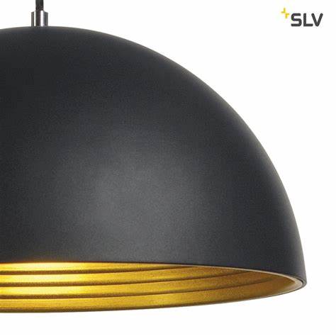 [SLV155910] Forchini M PD-2 suspension rond 1x max 40W E27 230V D=40cm noir/or