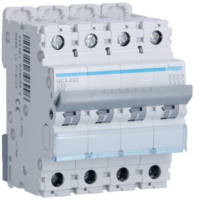 [HAGMCA450] Disjoncteur 6kA - C - 4P - 50A - 4M.