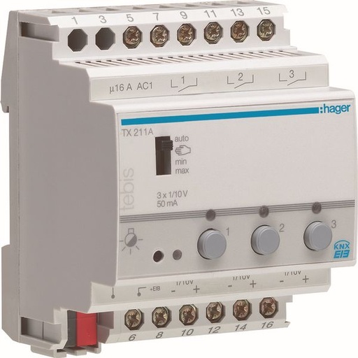 [HAGTX211A] Module 3 sorties 1-10V pour variateurs
