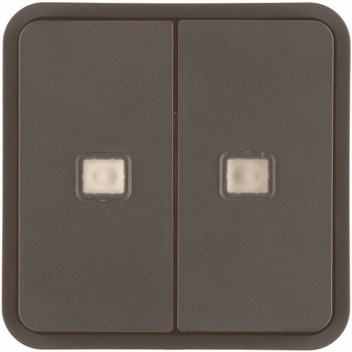 [HAGWNT954] Touche cubyko KNX 2/4 boutons-poussoirs avec LED gris
