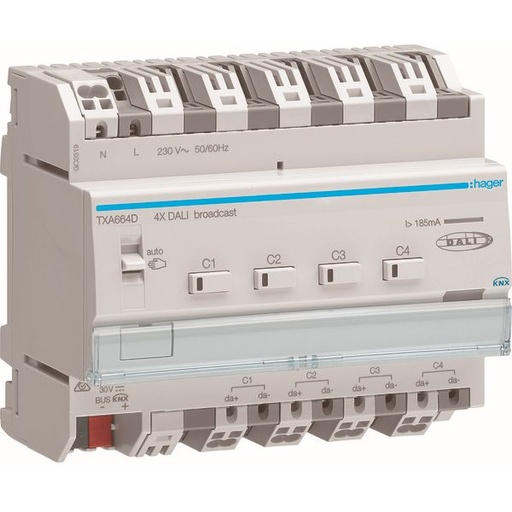 [HAGTXA664D] Module KNX 4 sorties DALI compatible easy link