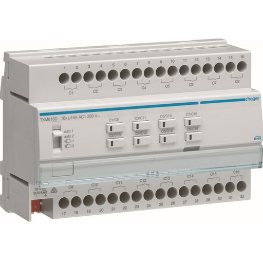 [HAGTXM616D] Module de sortie 16 contacts 16A charge cap. new easy