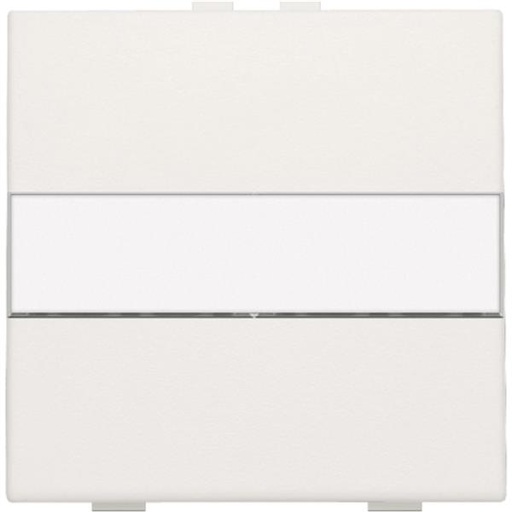 [NIK101-00006] Manette simple avec porte-étiquette pour poussoir câble-bus ou RF, blanc
