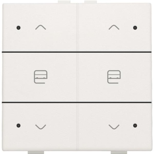 [NIK101-52036] Home Control commande double moteur avec touche sixtuple+led, Original blanc