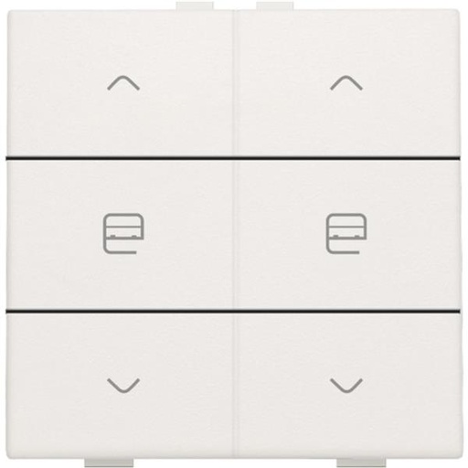 [NIK101-51036] Home Control commande double moteur avec touche sixtuple, Original blanc