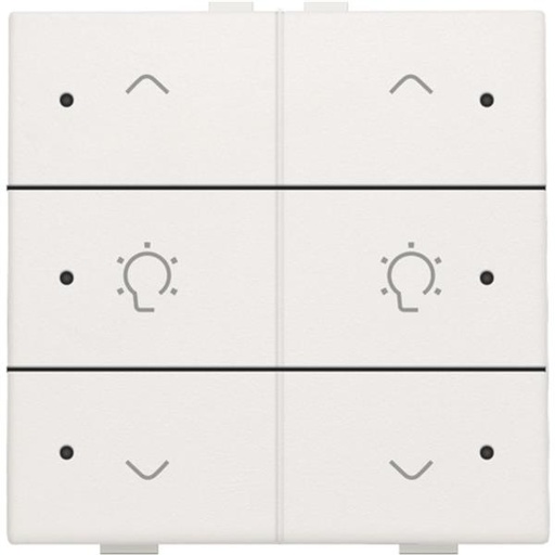 [NIK101-52046] Home Control commande double variateur avec touche sixtuple+led, Original blanc