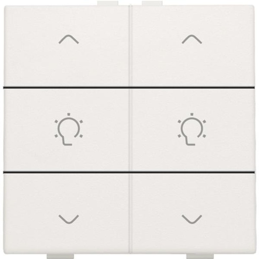 [NIK101-51046] Home Control commande double variateur avec touche sixtuple, Original blanc