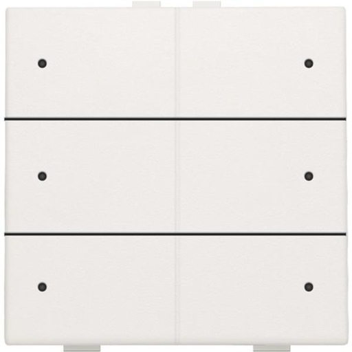 [NIK101-52006] Home Control commande d' éclairage sextuple avec led, Original blanc