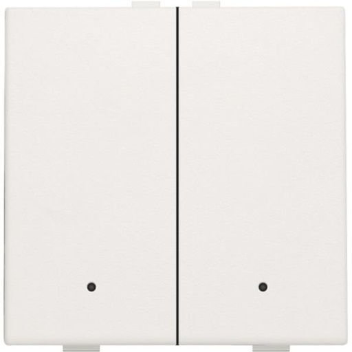 [NIK101-52002] Home Control commande d' éclairage double avec led, Original blanc