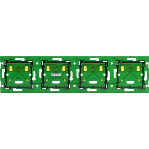 [NIK550-14040] Home Control platine murale quadruple horizontal: entraxe 71mm