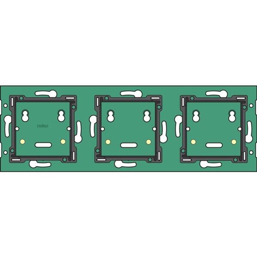 [NIK550-14030] Home Control platine murale triple horizontal: entraxe 71mm